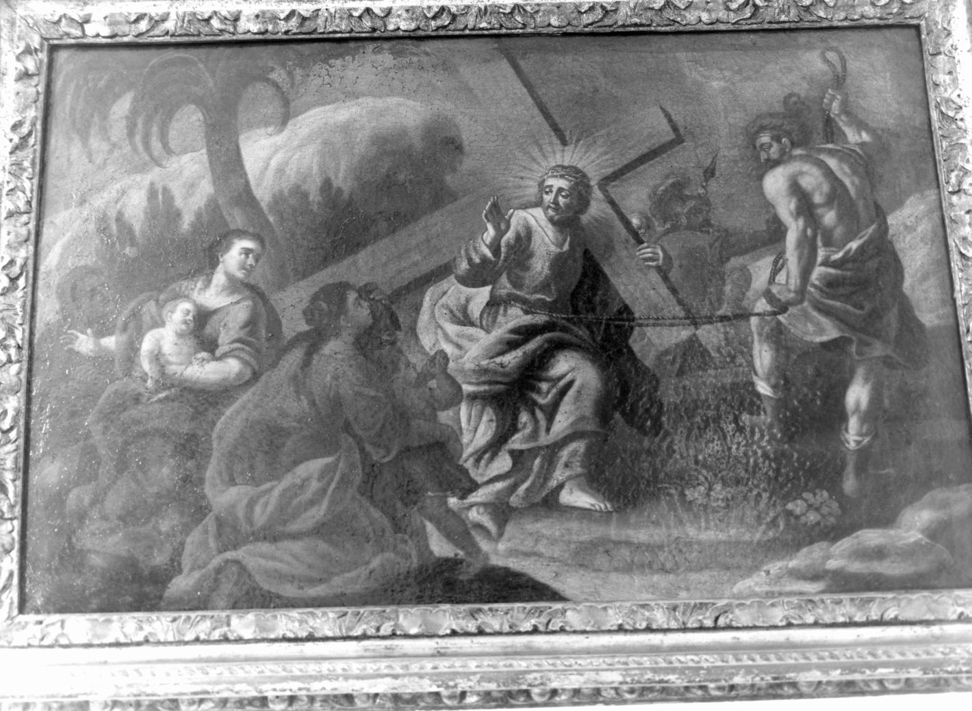 stazione VIII: Gesù consola le donne di Gerusalemme (Via Crucis, ciclo) di De Maio Paolo (scuola) (sec. XVIII)