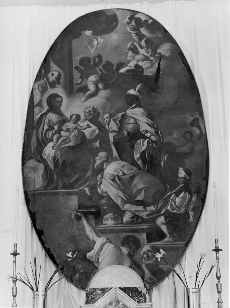 adorazione dei Re Magi (dipinto) di Peccheneda Nicola (attribuito) (seconda metà sec. XVIII)