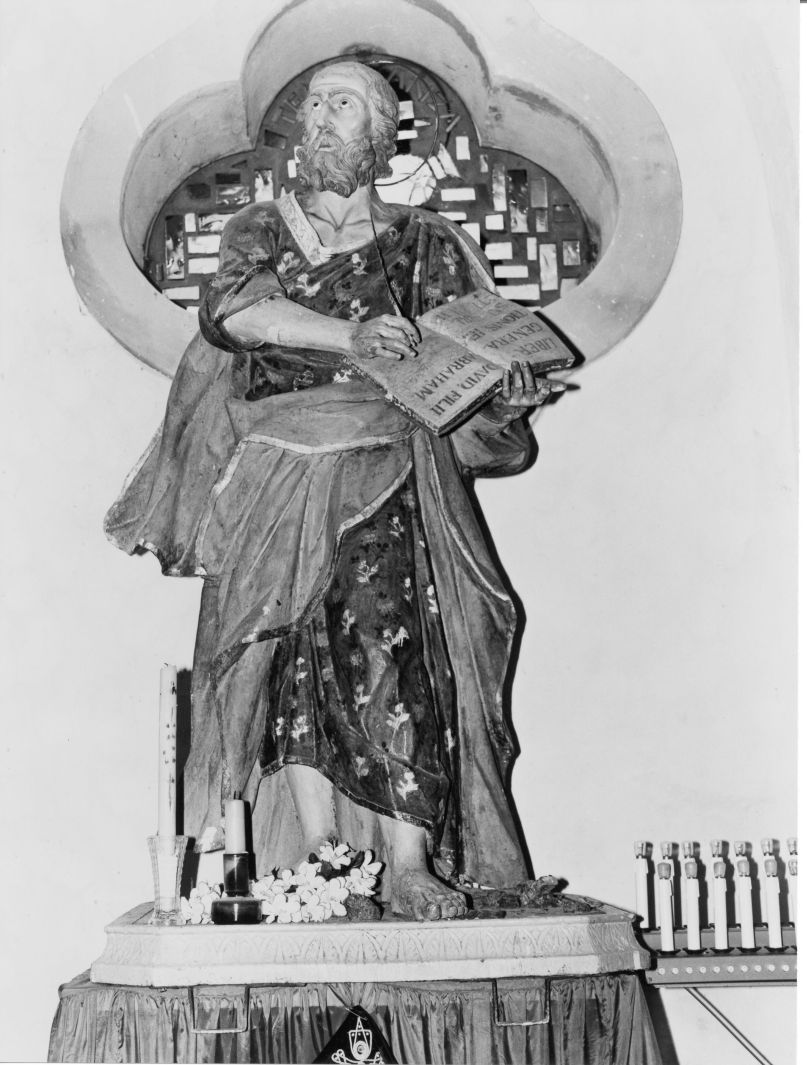 San Matteo Evangelista (statua, opera isolata) - bottega napoletana (fine/inizio secc. XVII/ XVIII)