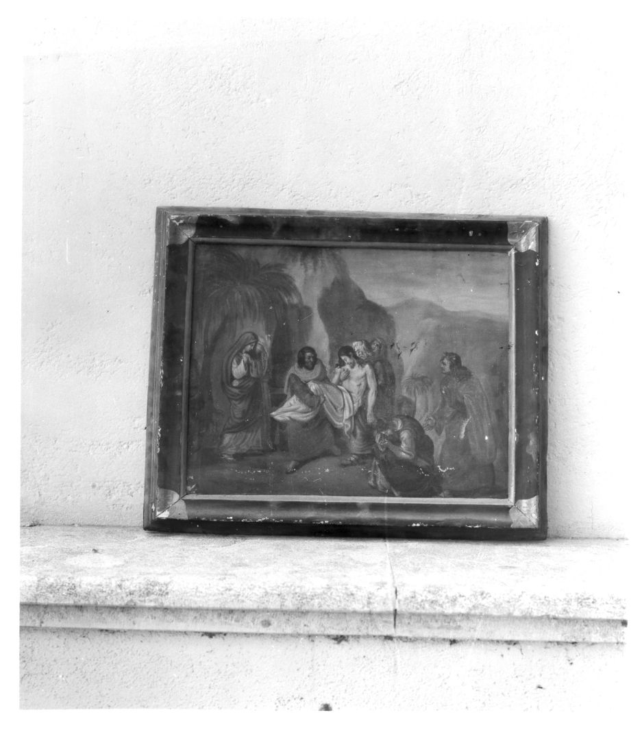 deposizione di Cristo nel sepolcro (dipinto) - ambito campano (sec. XIX)
