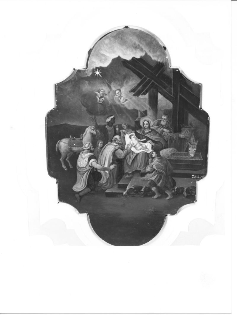 adorazione dei Re Magi (dipinto) di Pino Marco detto Marco da Siena (attribuito) (seconda metà sec. XVI)