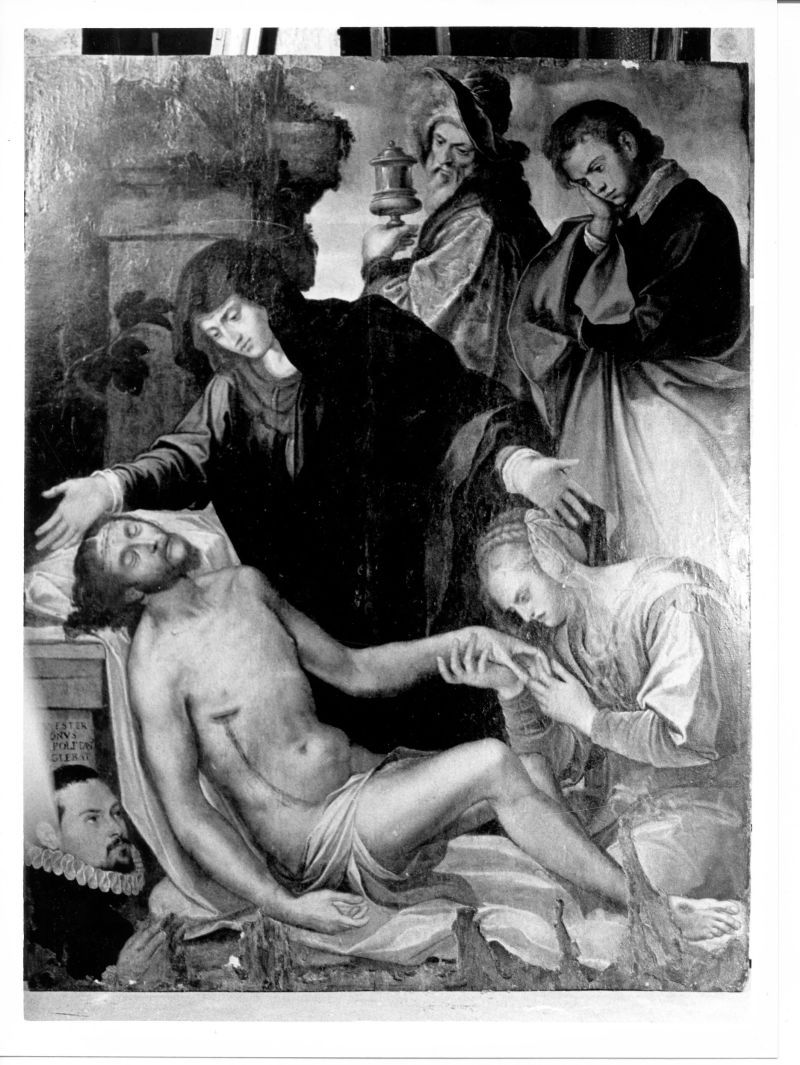Pietà (dipinto, opera isolata) di Buono Silvestro (sec. XVI)