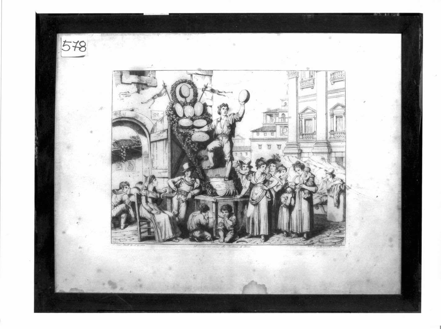 venditore di frutta (stampa) di Pinelli Bartolomeo (sec. XIX)
