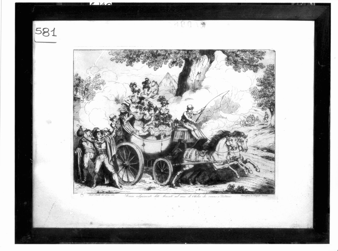 donne sul carro (stampa) di Pinelli Bartolomeo (sec. XIX)