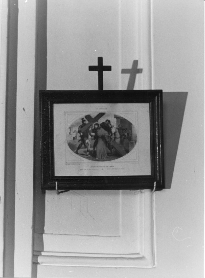 stazione II: Gesù caricato della croce (stampa, serie) - ambito francese (metà sec. XIX)