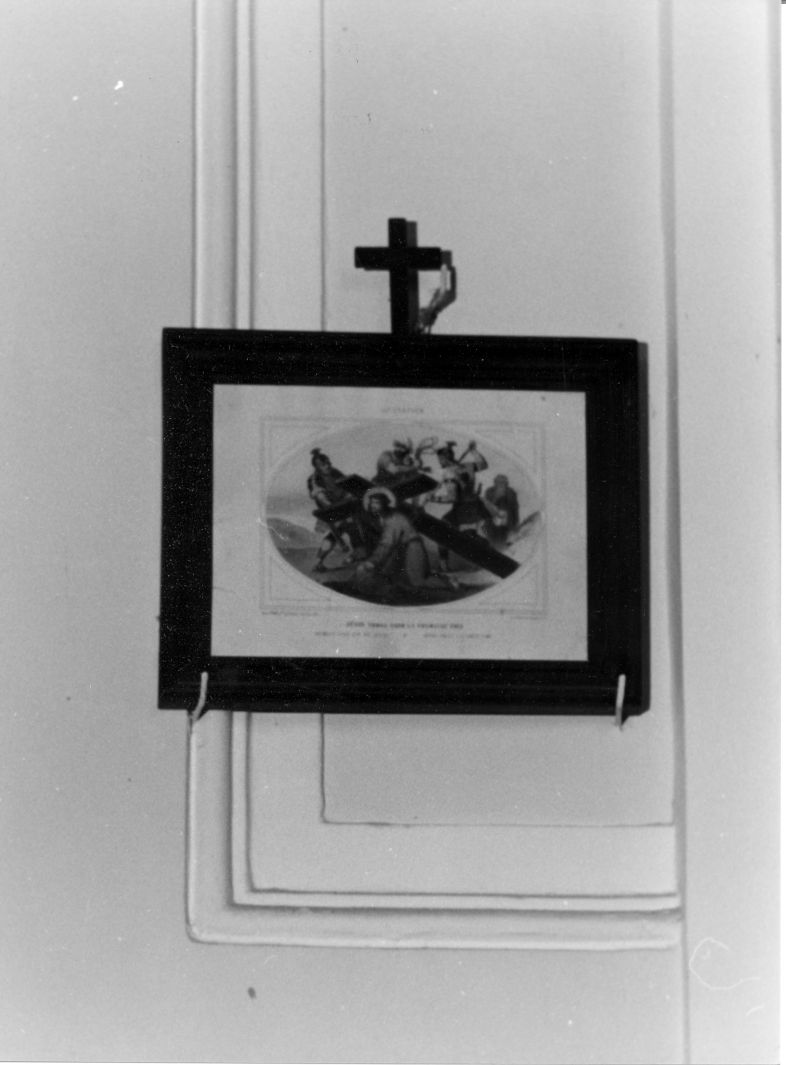 stazione III: Gesù cade sotto la croce la prima volta (stampa, serie) - ambito francese (metà sec. XIX)
