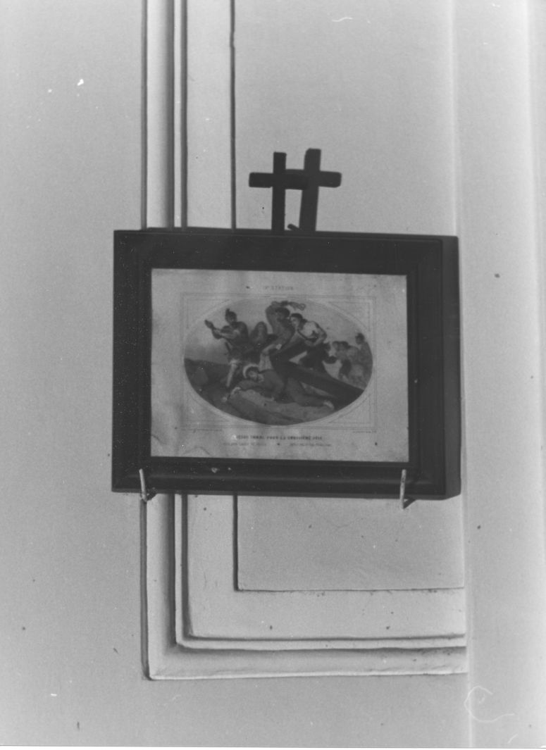 stazione IX: Gesù cade sotto la croce la terza volta (stampa, serie) - ambito francese (metà sec. XIX)