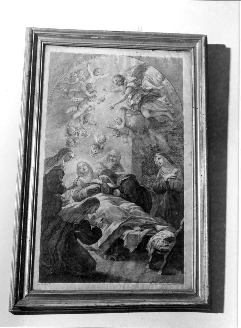 transito di S. Teresa (stampa) di Bartolozzi Francesco, Giordano Luca (sec. XVIII)