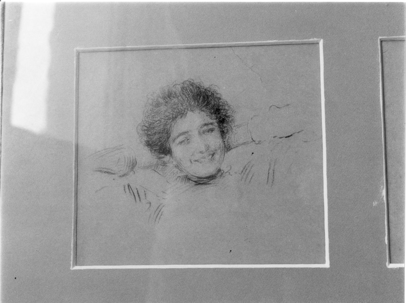 donna sorridente (disegno) di Scoppetta Pietro (attribuito) (fine sec. XIX)