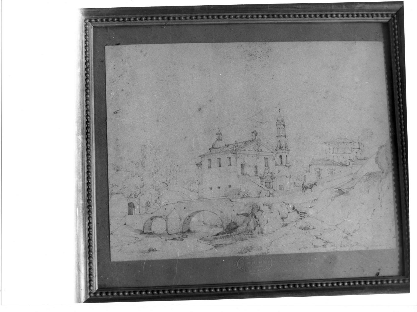 veduta di Molina a Vietri sul Mare (disegno) di Lanza (sec. XIX)