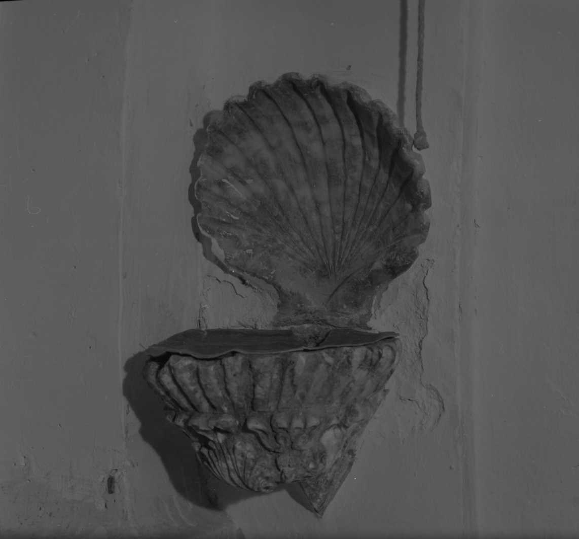 acquasantiera - a conchiglia - ambito romagnolo (seconda metà sec. XVI)