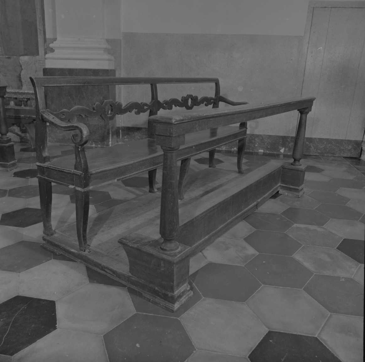 panca con inginocchiatoio, serie - ambito romagnolo (fine sec. XVIII)