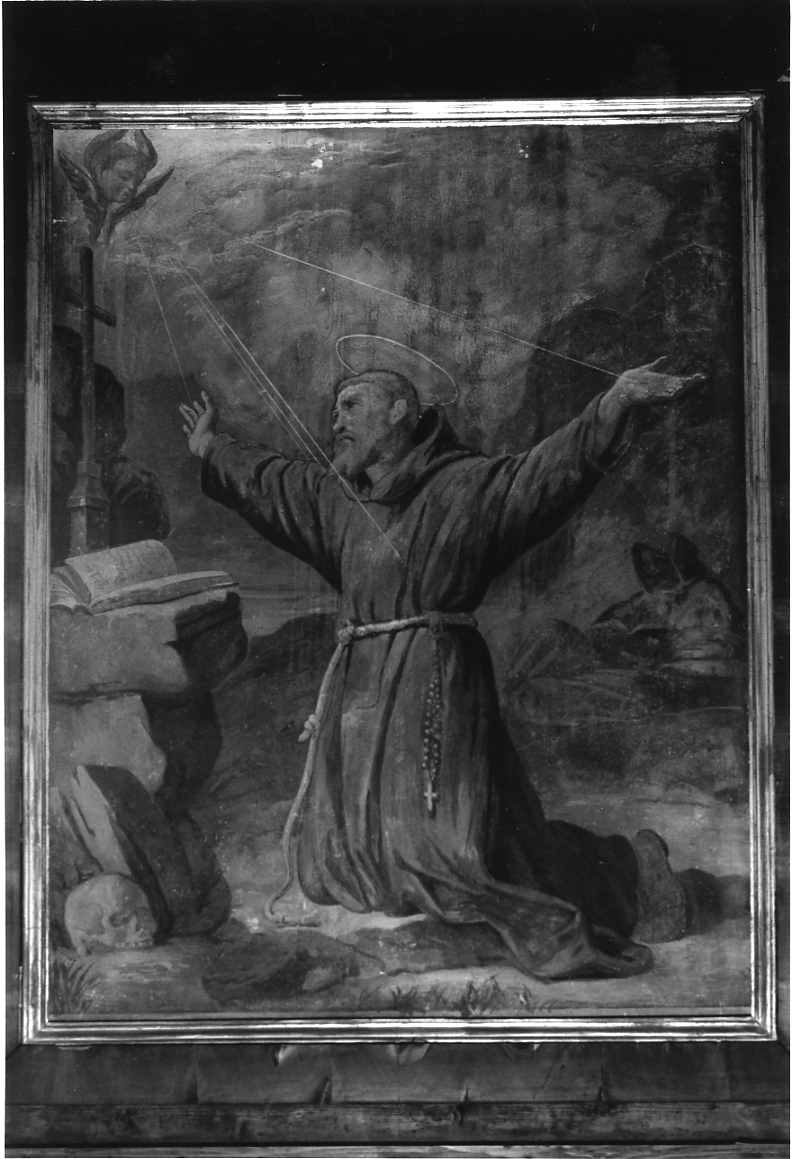 San Francesco d'Assisi riceve le stimmate (dipinto) di Randi Pompeo (terzo quarto sec. XIX)