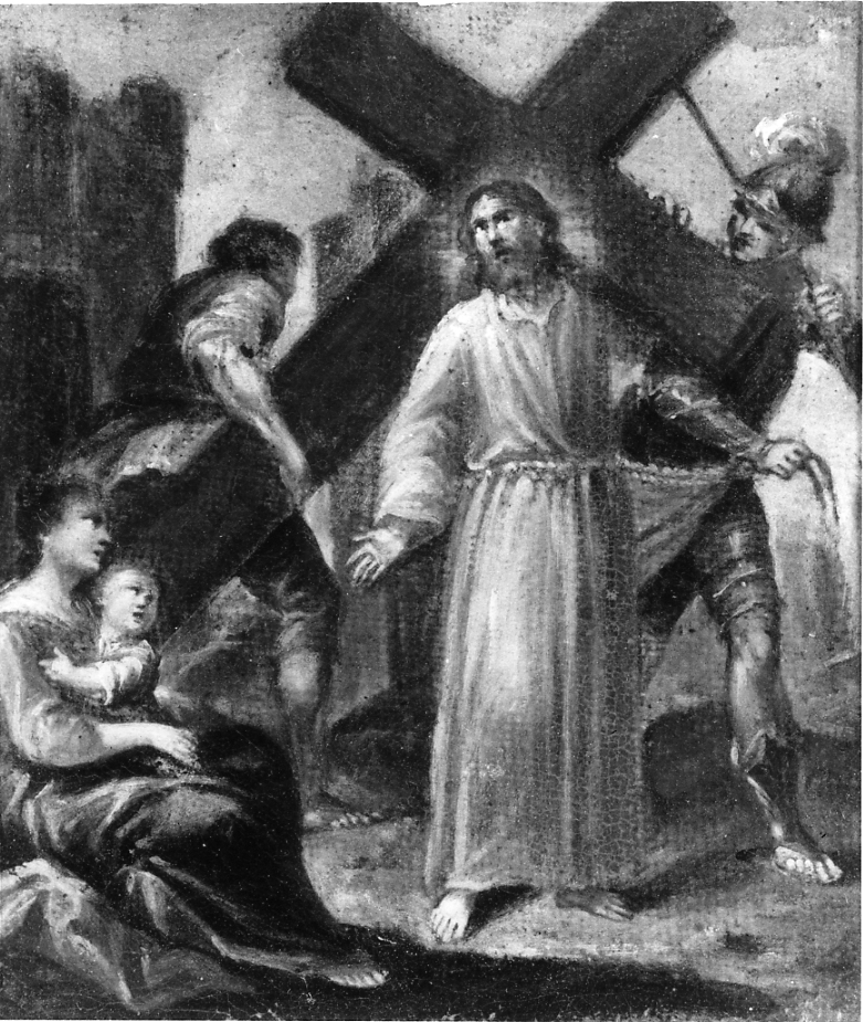 stazione VIII: Gesù consola le donne di Gerusalemme (Via Crucis, ciclo) - ambito romagnolo (sec. XVIII)
