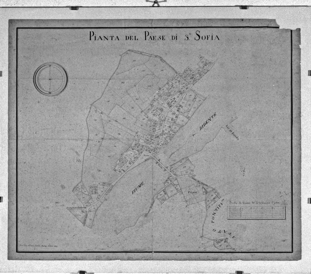 pianta del Comune di Santa Sofia (disegno) - ambito italiano (sec. XIX)