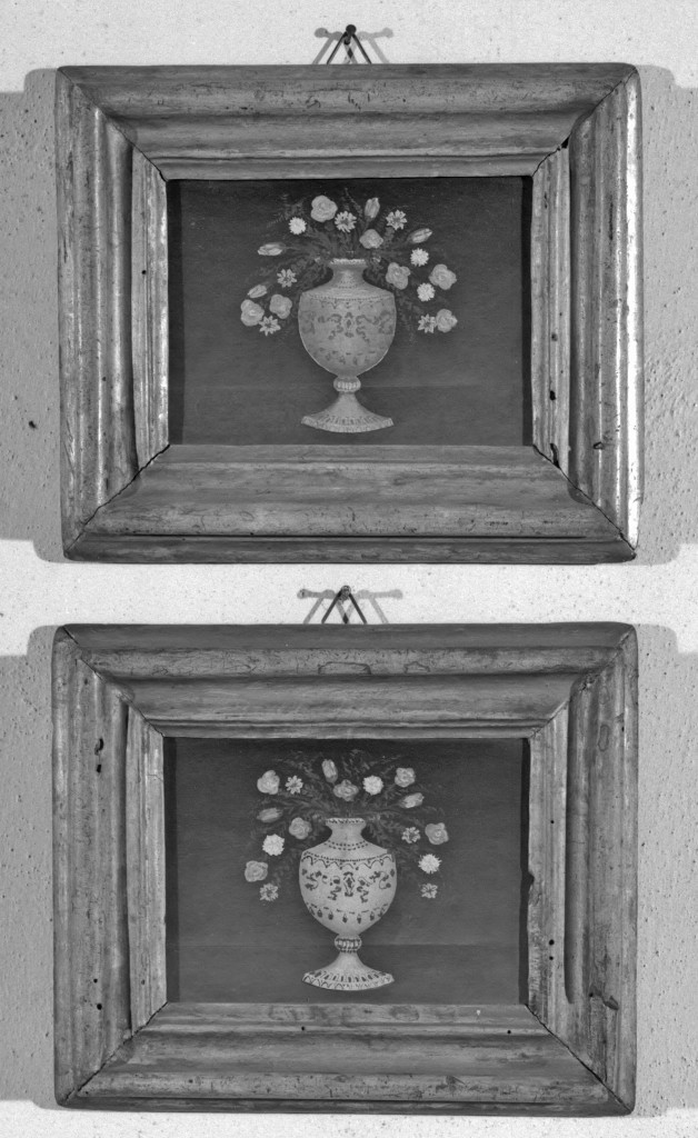 vaso con fiori (dipinto) - ambito forlivese (sec. XIX)