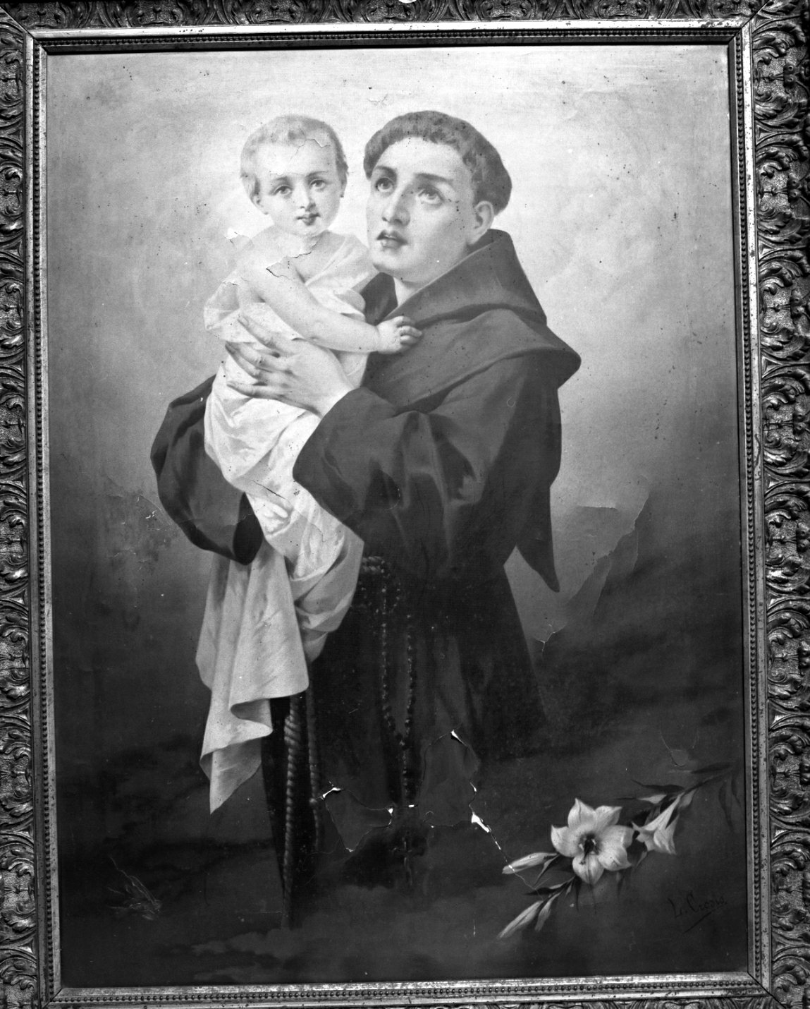 immagini sant antonio da padova - 6 Sant'Antonio da Padova col Bambino oleografia,