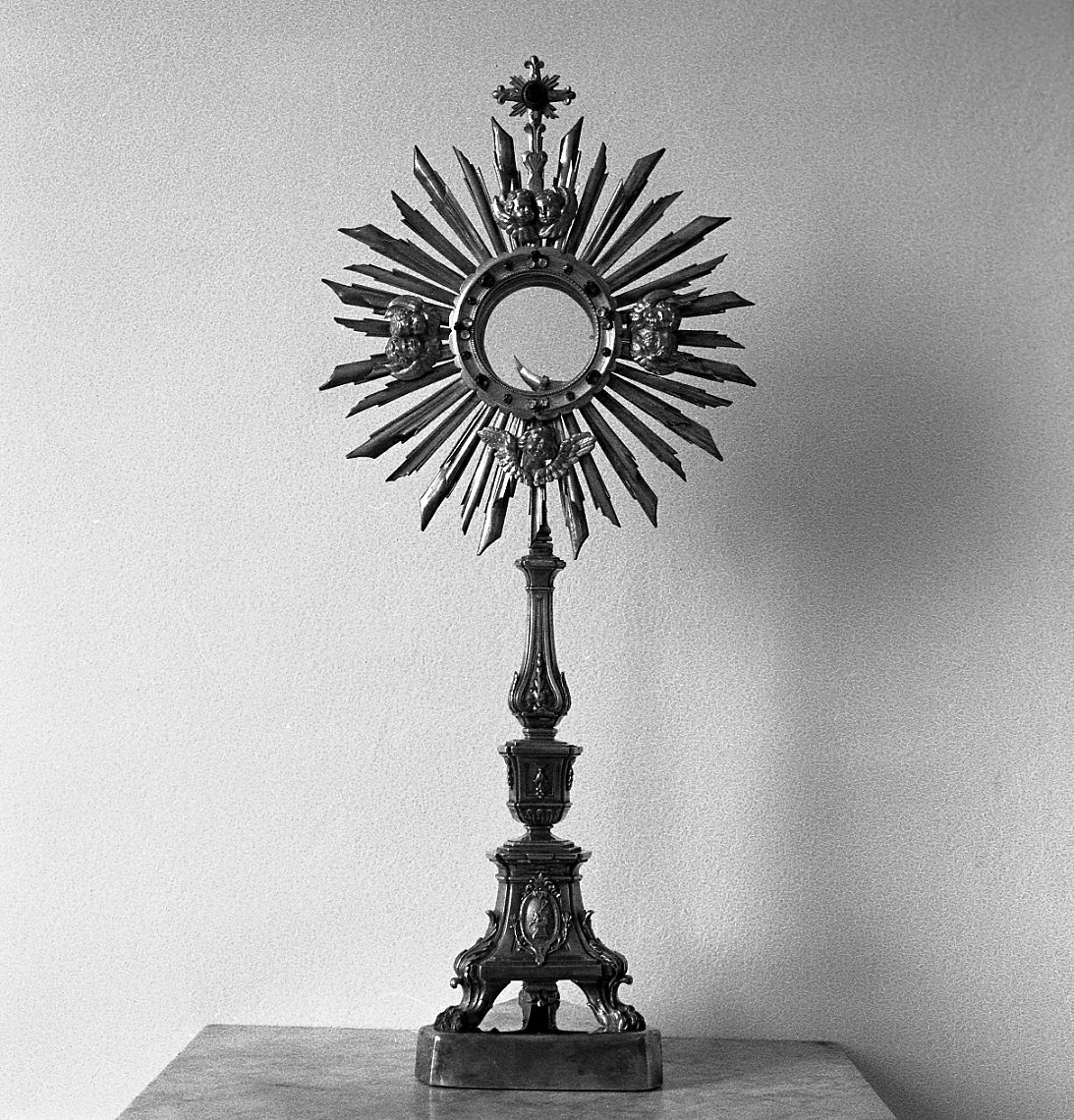 ostensorio - a raggiera - manifattura romagnola (fine/inizio secc. XIX/ XX)