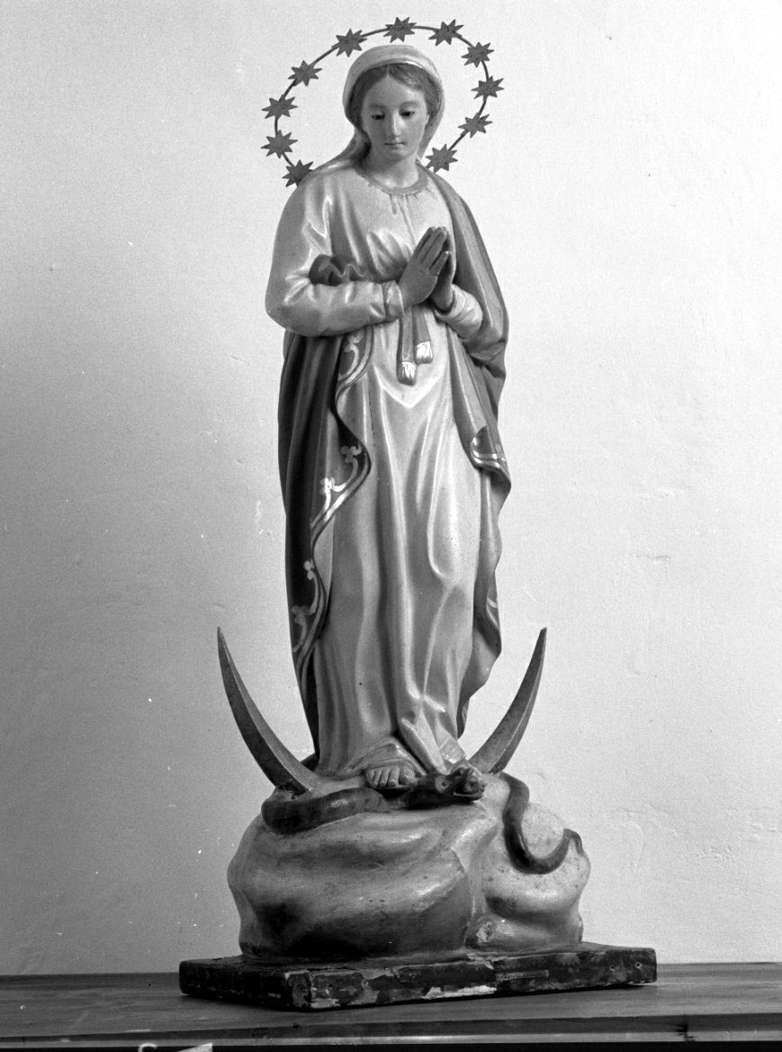 Madonna Immacolata (statuetta devozionale) - manifattura romagnola (seconda metà sec. XIX)