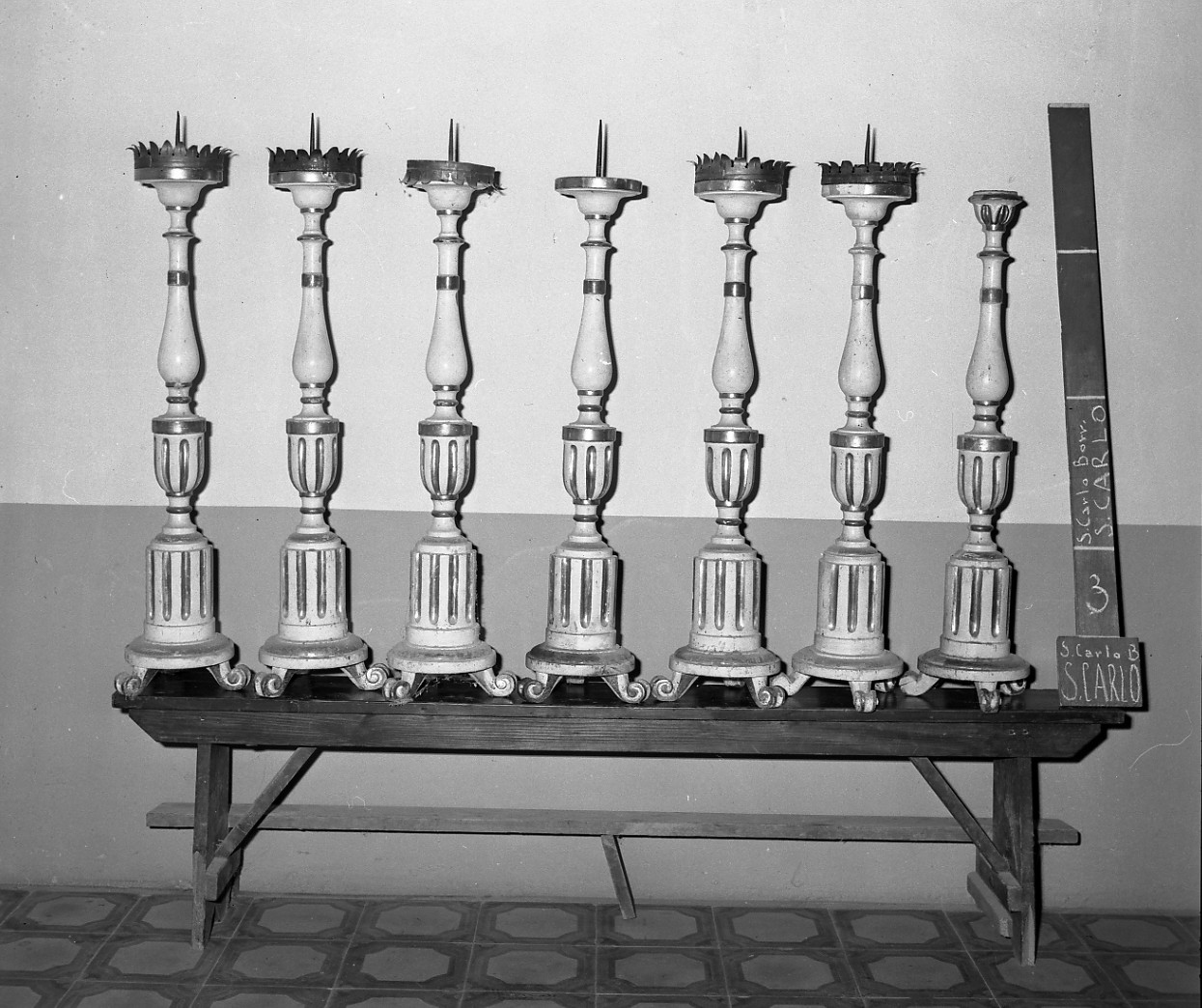 candeliere, serie - bottega romagnola (sec. XIX)