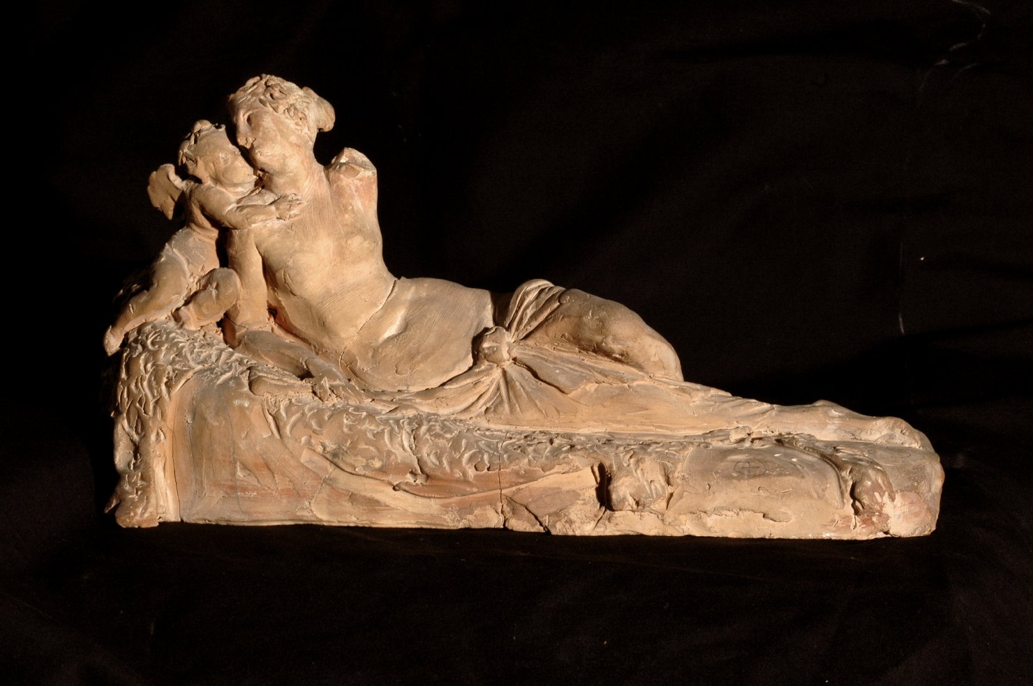Venere e Cupido (scultura) di Baruzzi Cincinnato (sec. XIX)