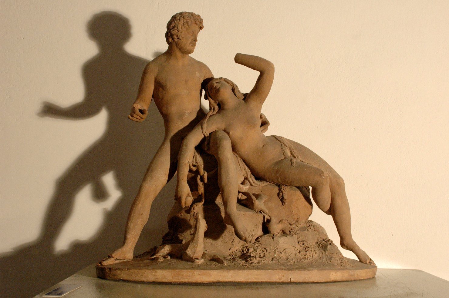 La trasgressione ovvero la seduzione, Eva offre il frutto ad Adamo (scultura) di Baruzzi Cincinnato (sec. XIX)
