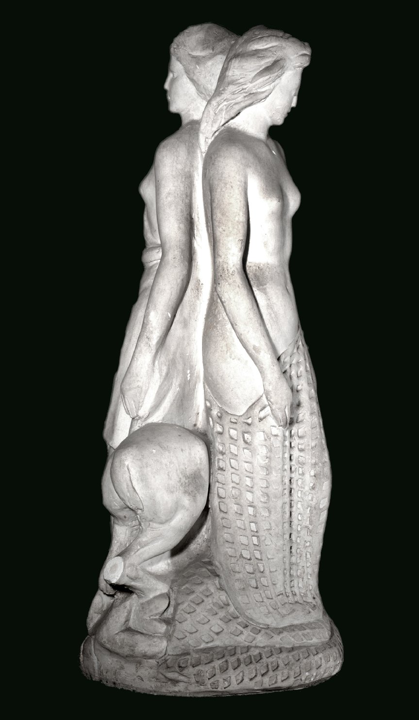 figure femminili (calco di scultura) - bottega Italia centro-settentrionale (prima metà sec. XX)