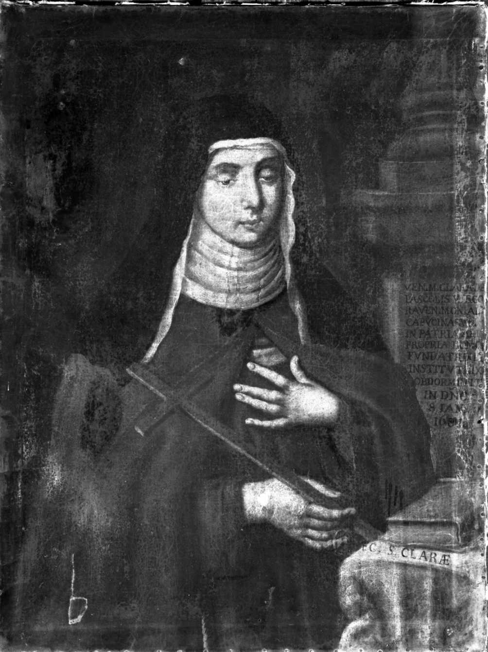 Ritratto di Suor Chiara Pascoli, al secolo Giulia Pascoli, Santa (dipinto) - ambito romagnolo (fine sec. XVII)