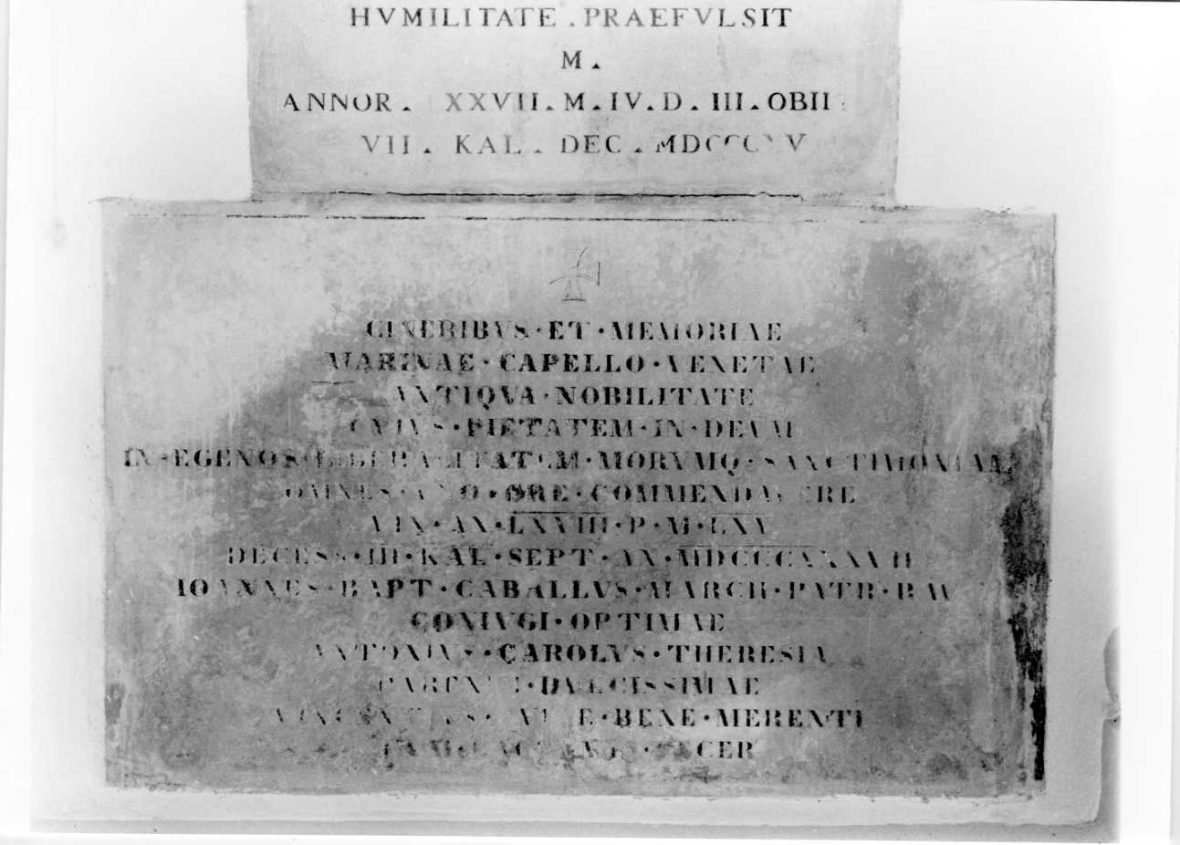 lapide tombale - bottega romagnola (sec. XIX)