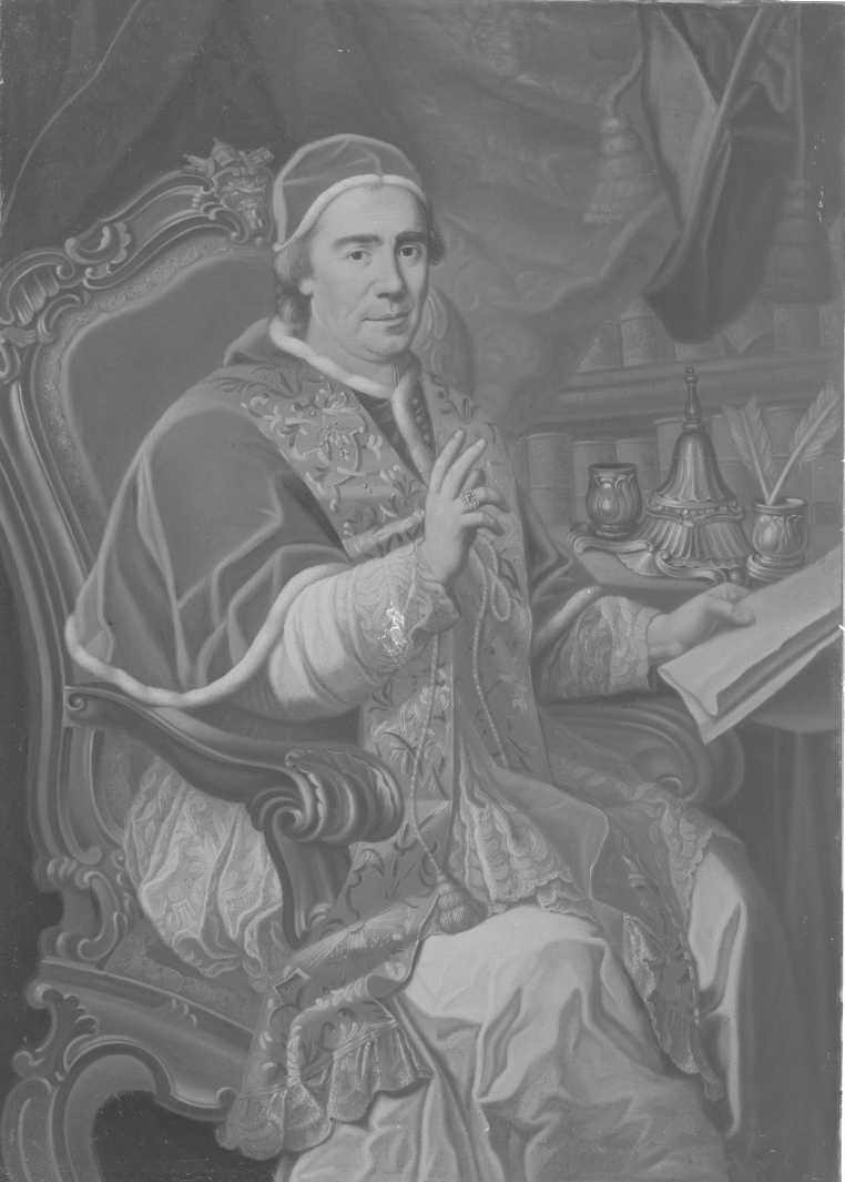Papa Clemente XIV (1705-1774), ritratto di ecclesiastico (dipinto) - ambito romagnolo (terzo quarto sec. XVIII)
