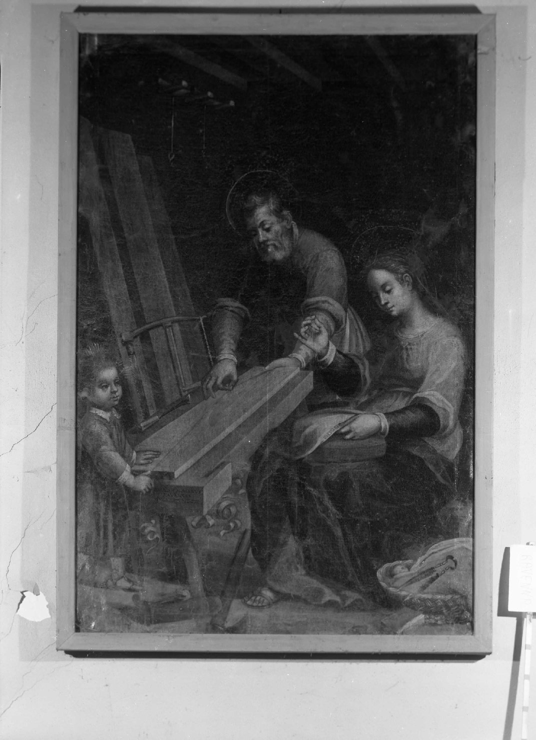 Sacra Famiglia (pala d'altare) di Barbiani Giovanni (sec. XVII)