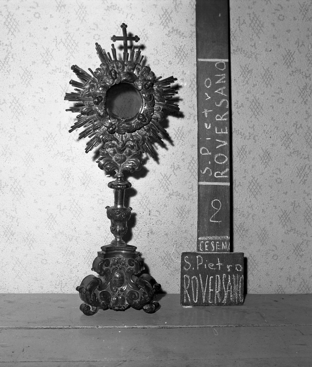 ostensorio - a raggiera, opera isolata - bottega emiliano-romagnola (sec. XVIII)