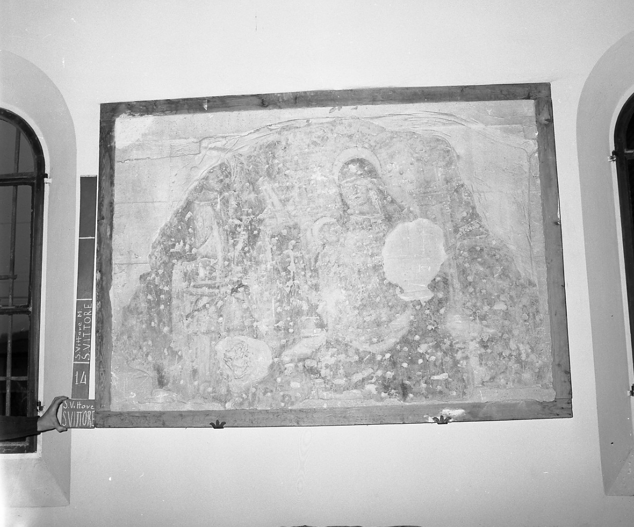 Madonna con Bambino e Santi (dipinto, frammento) - ambito romagnolo (sec. XVI)