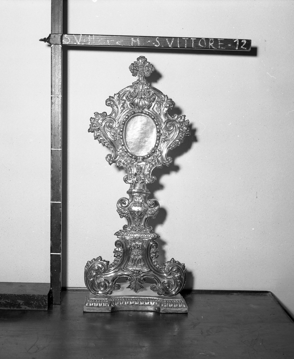 reliquiario - a ostensorio, opera isolata - bottega Italia centrale (sec. XVIII)