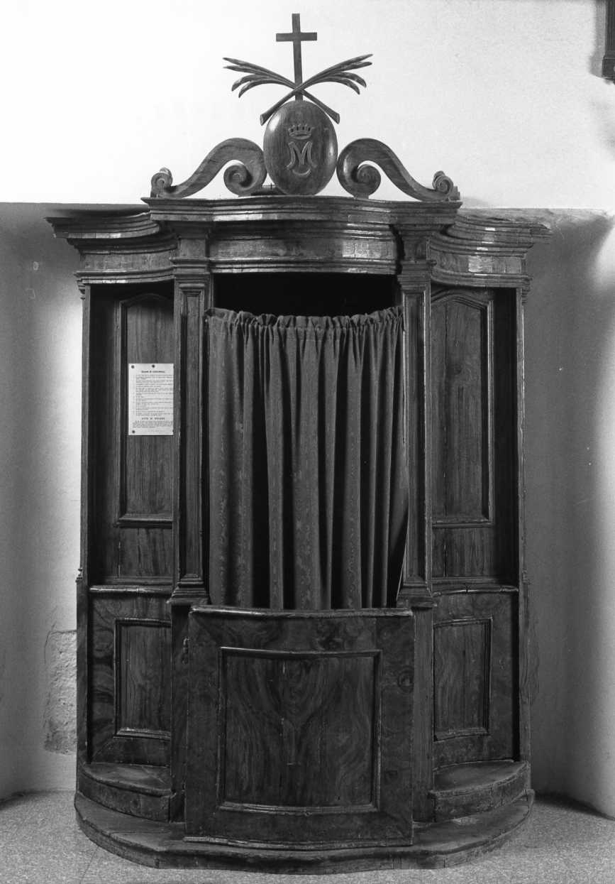 confessionale - manifattura romagnola (fine/inizio secc. XVIII/ XIX)