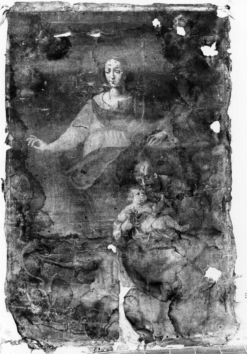 Madonna in adorazione del Bambino con San Francesco d'Assisi (dipinto) - ambito romagnolo (seconda metà sec. XVII)
