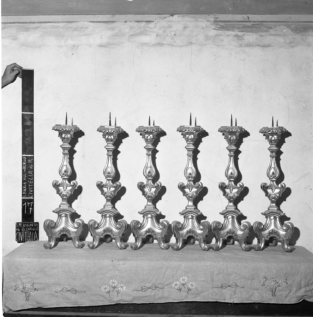 candeliere, serie - bottega romagnola (sec. XVIII)