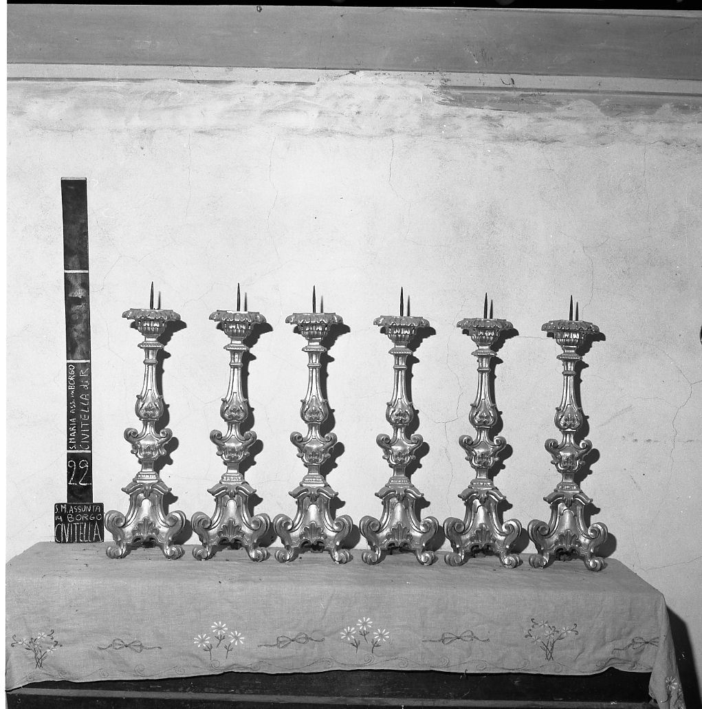 candeliere, serie - bottega romagnola (sec. XVIII)