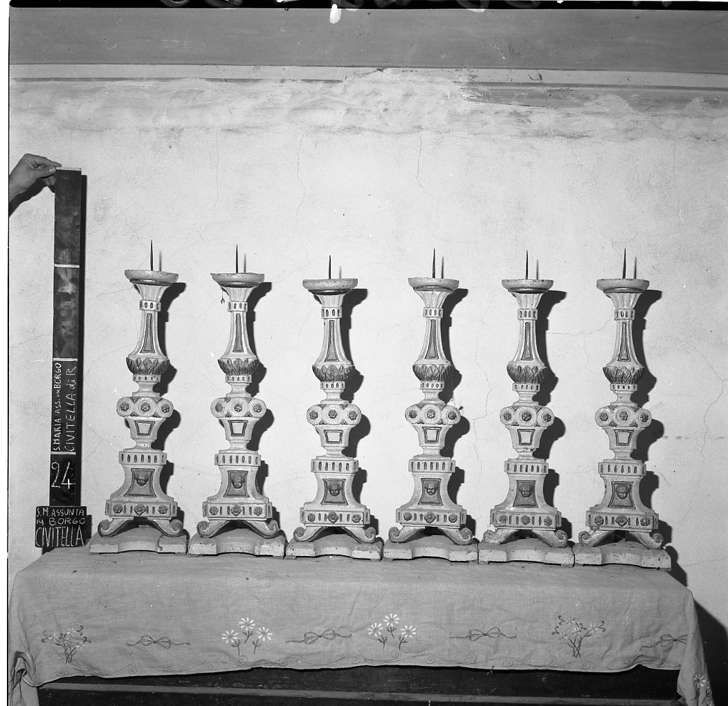 candeliere, serie - bottega toscana (sec. XIX)