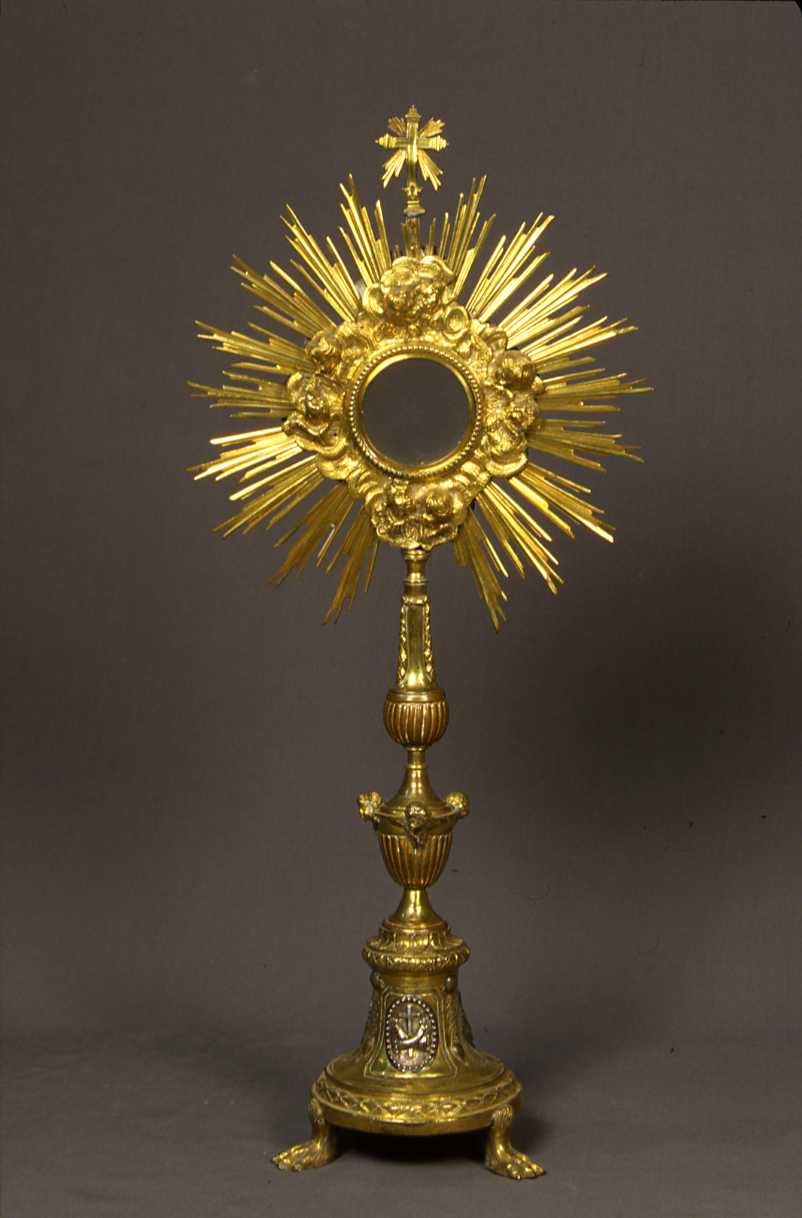 ostensorio - a raggiera - bottega emiliano-romagnola (fine/inizio secc. XVIII/ XIX)