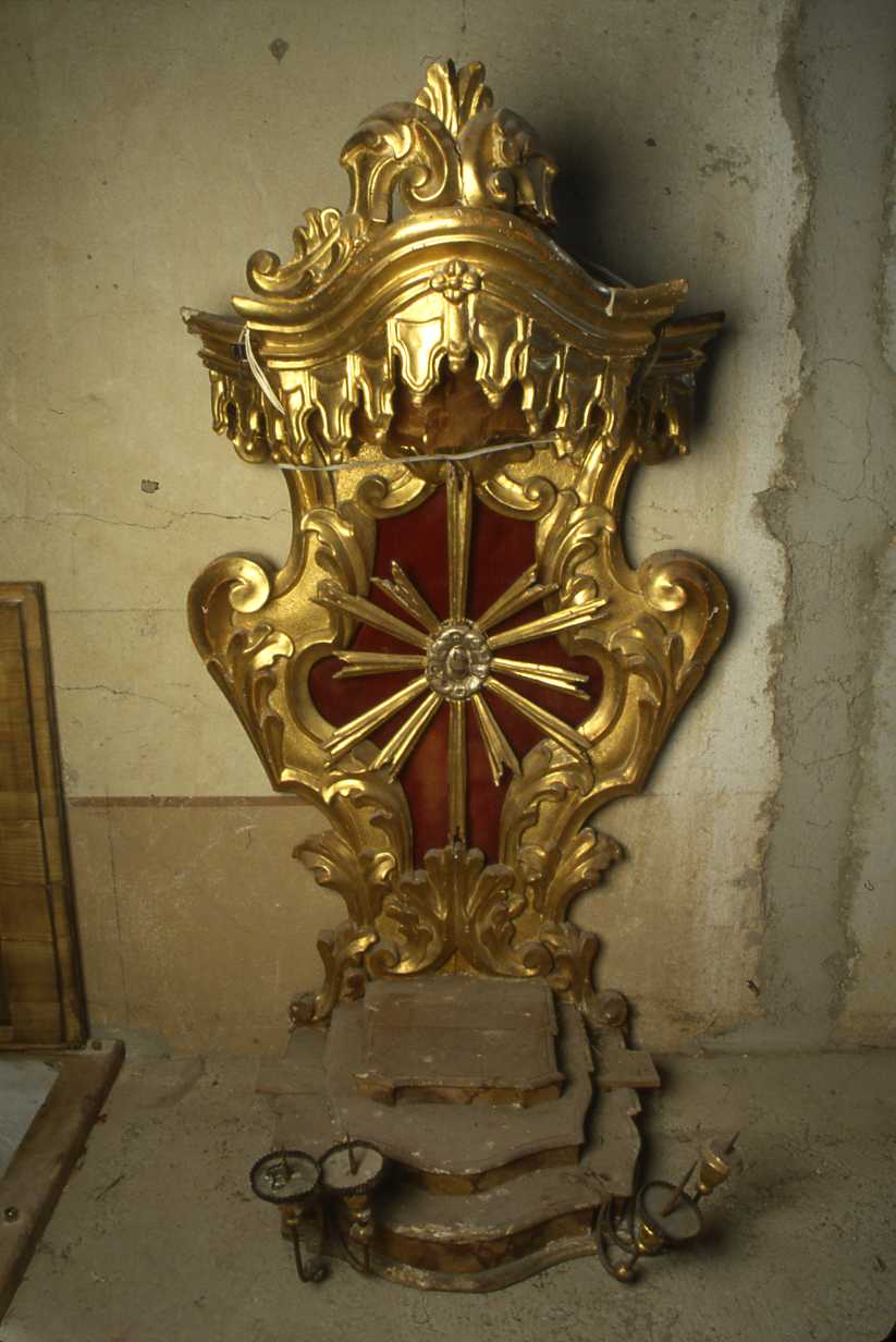 tronetto per esposizione eucaristica - bottega emiliano-romagnola (sec. XIX)
