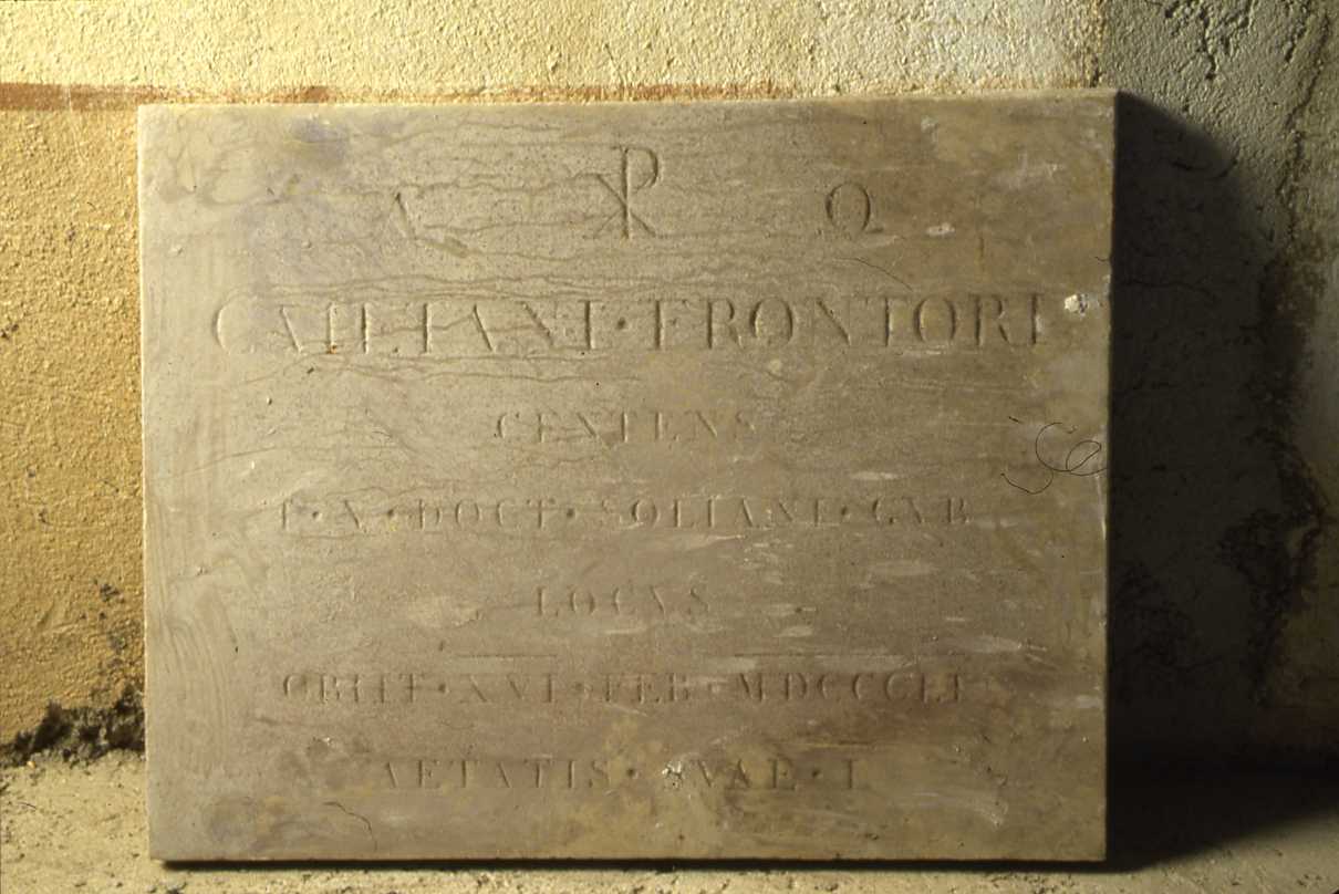 lapide tombale - bottega emiliano-romagnola (sec. XIX)