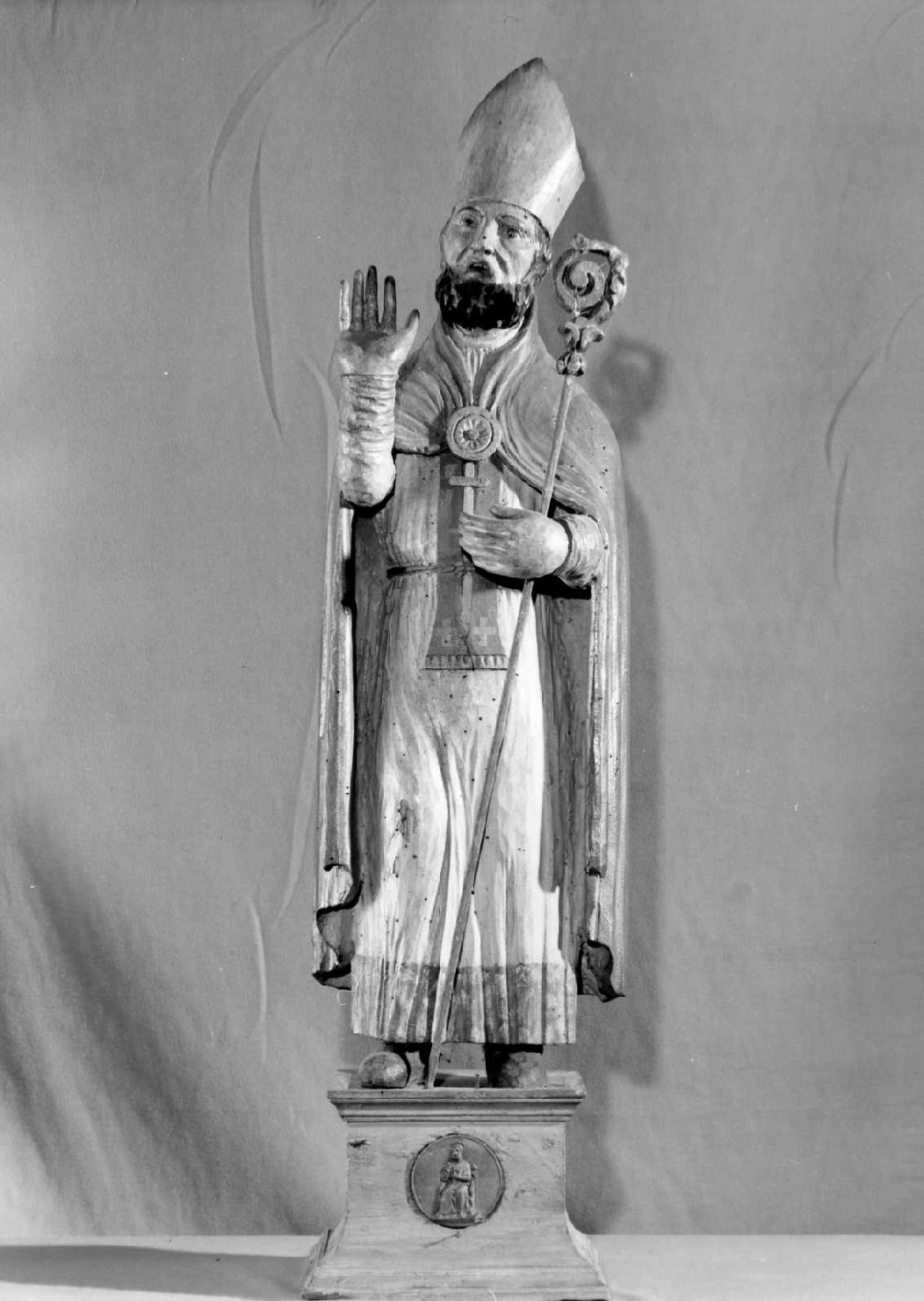 Sant'Agostino (reliquiario - a statua) - ambito romagnolo (fine/inizio secc. XVI/ XVII)