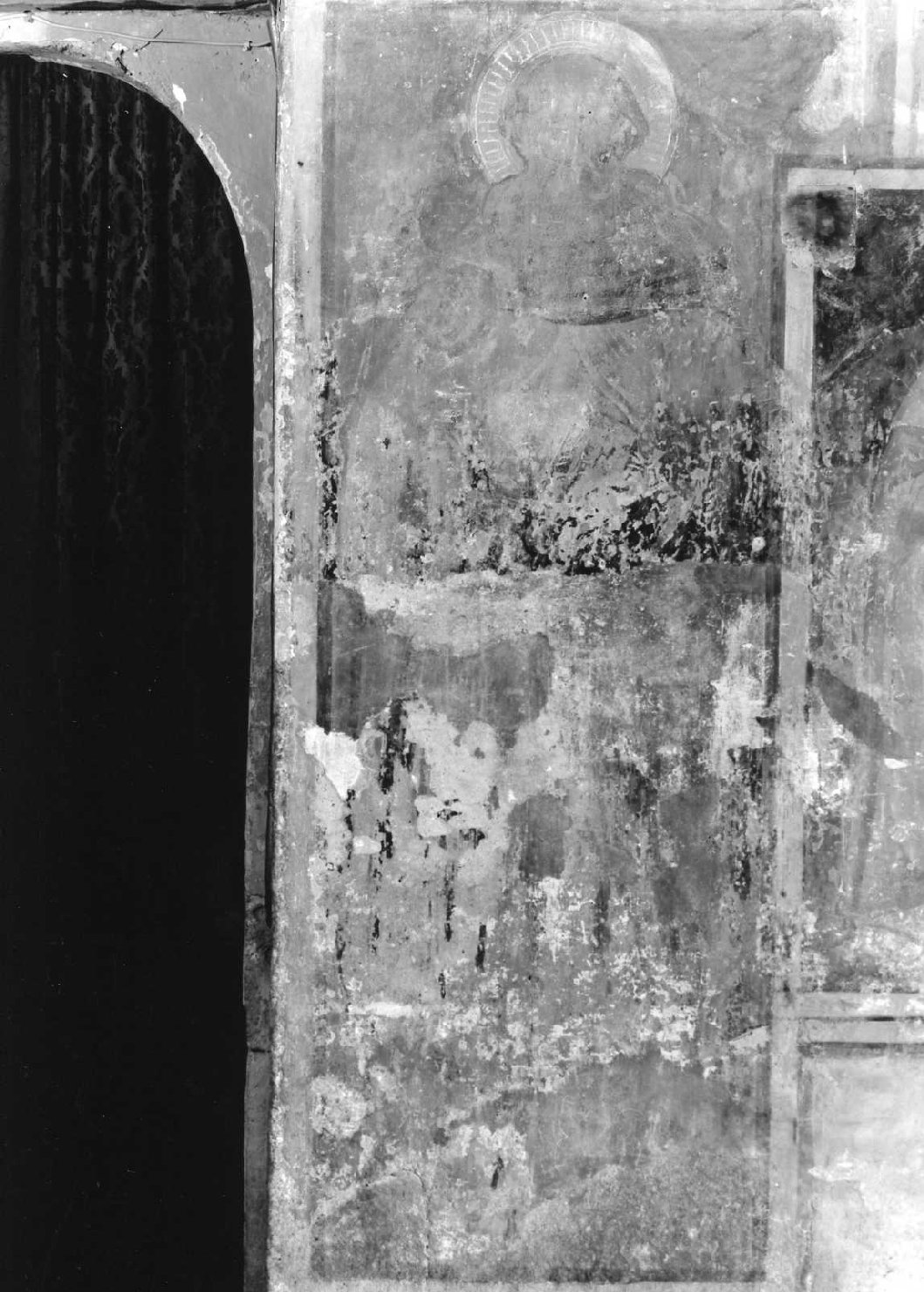 figura di Santo (dipinto, frammento) - ambito romagnolo (fine/inizio secc. XIV/ XV)