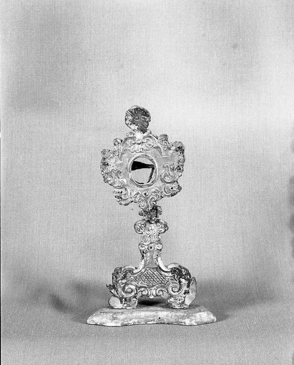 reliquiario - a ostensorio - bottega romagnola (prima metà sec. XVIII)