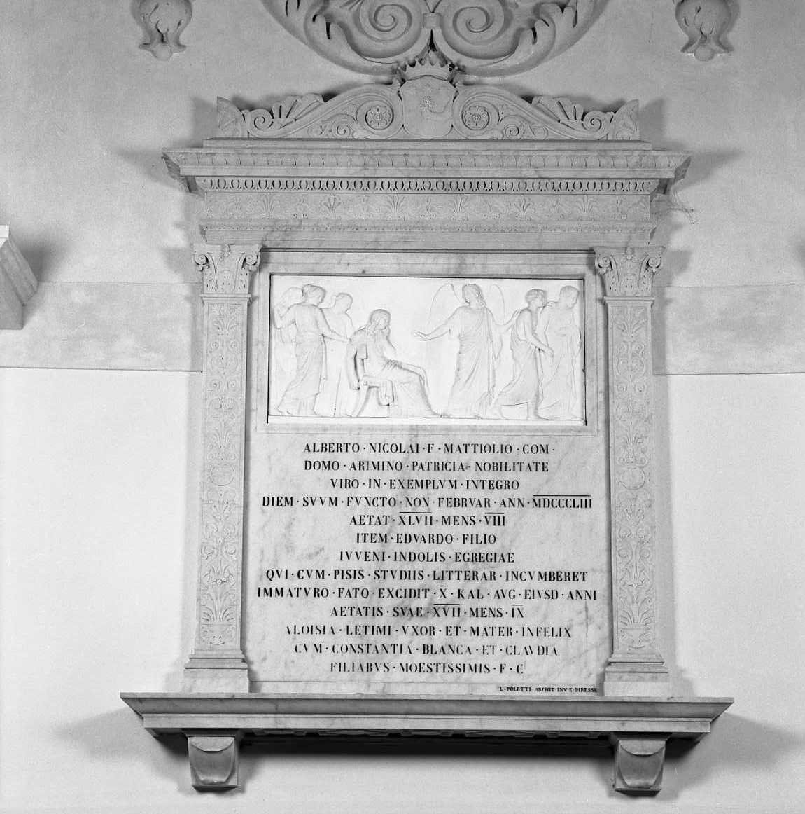 cenotafio di Tenerani Pietro, Poletti Luigi (terzo quarto sec. XIX)