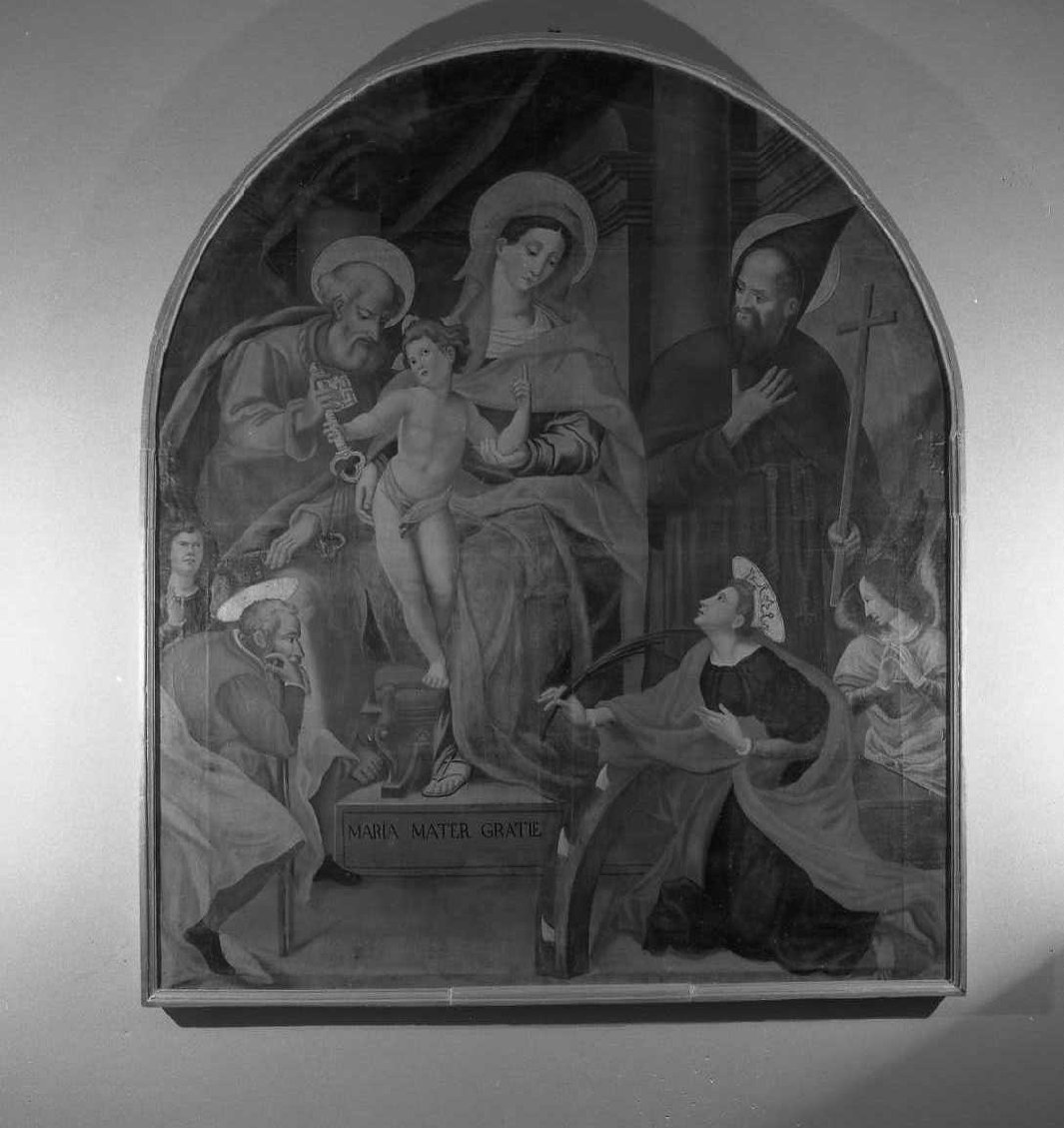Madonna con Bambino e Santi (dipinto) - ambito romagnolo (sec. XVI)