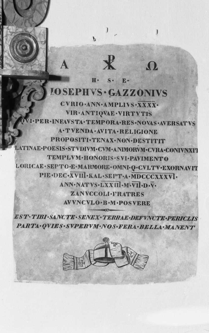 lapide tombale - bottega romagnola (sec. XIX)