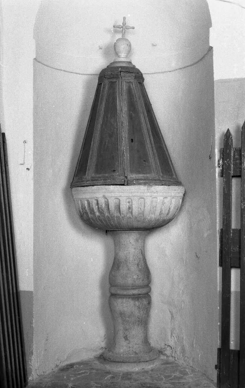 fonte battesimale - a fusto - bottega romagnola (metà sec. XIX)