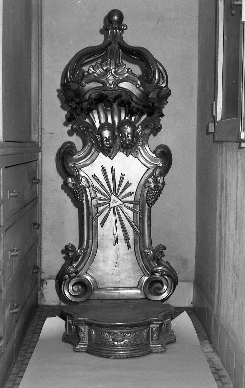 tronetto per esposizione eucaristica - manifattura romagnola (sec. XIX)